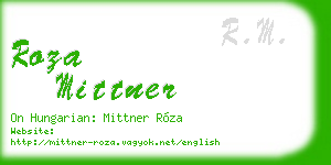 roza mittner business card